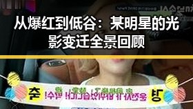 从爆红到低谷：某明星的光影变迁全景回顾